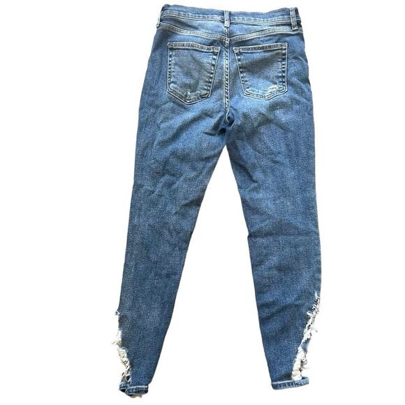Free People blue distressed skinny jeans size 27 - Picture 4 of 6